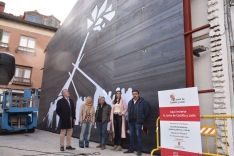 Imagen de la visita institucional hoy a San Leonardo. /Jta.