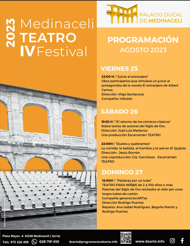Medinaceli prepara su IV Festival de Teatro: conoce el programa | Imagen 1