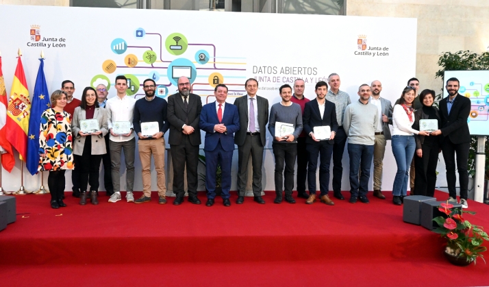 Imagen de la entrega de galardones en los VII Premios Datos Abiertos de la Comunidad de Castilla y León. /Jta.
