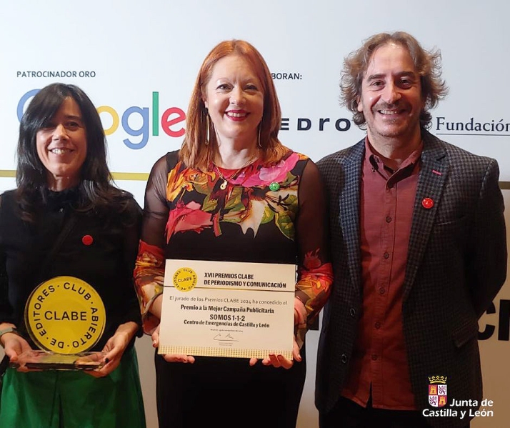 El Servicio de Emergencias de Castilla y León recibe el premio del Club Abierto de Editores a la mejor campaña publicitaria del país