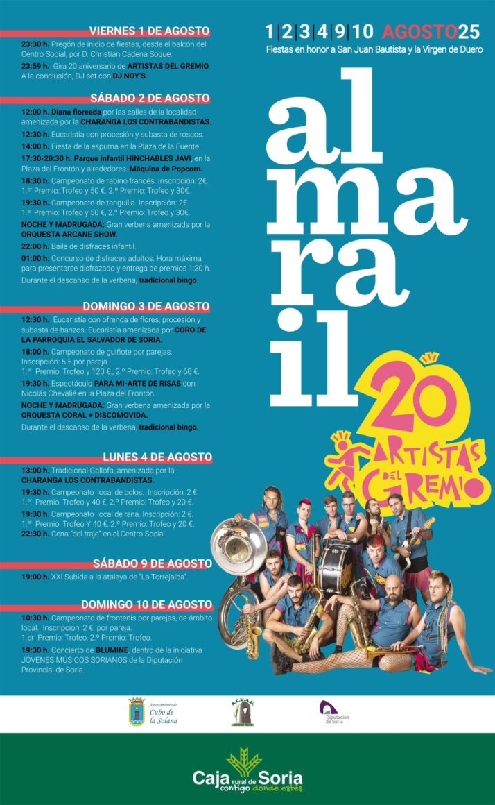 De la subasta de roscos a Artistas del Gremio: el variado programa de fiestas de Almarail para agosto | Imagen 1