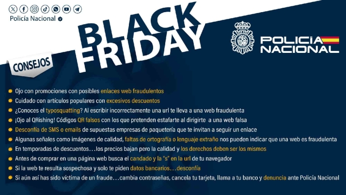 La Polic&iacute;a Nacional elabora un dec&aacute;logo para que el Black Friday no se convierta en un 'Bad Friday' | Imagen 1