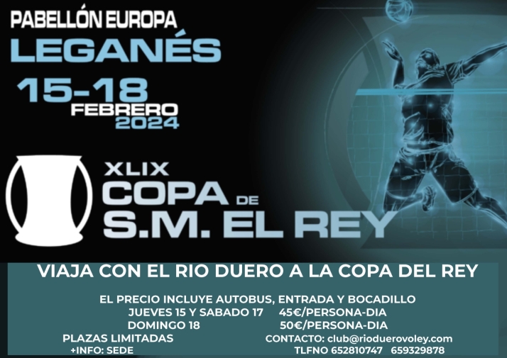 El R&iacute;o Duero Soria organiza viaje a la Copa del Rey de voleibol | Imagen 1
