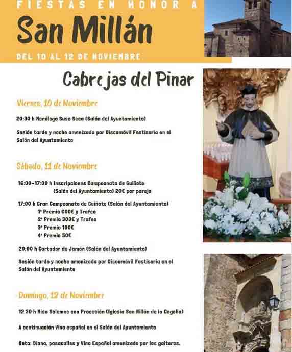 Fiestas de San Mill&aacute;n este fin de semana en Cabrejas del Pinar | Imagen 1