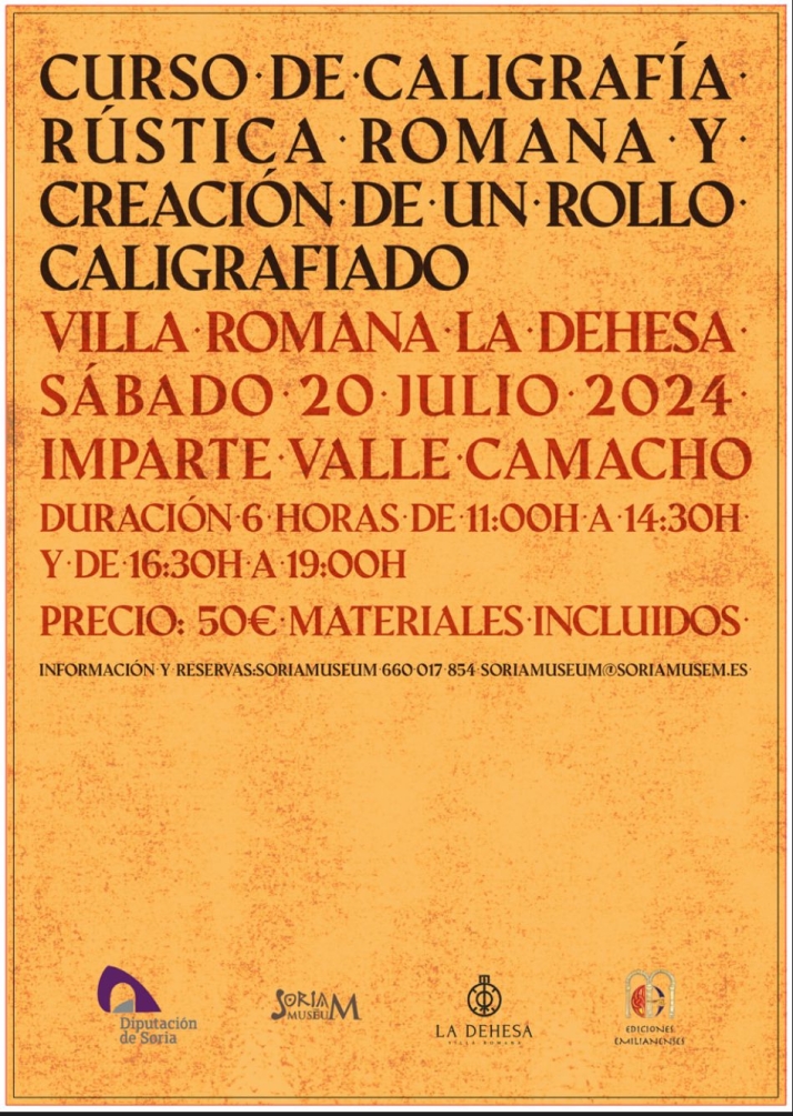 Curso de caligraf&iacute;a romana y creaci&oacute;n de un rollo caligrafiado en Las Cuevas | Imagen 1
