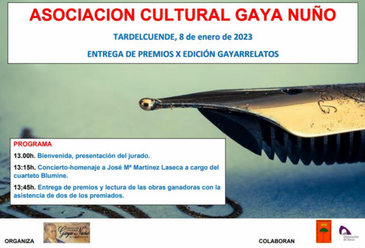 La asociaci&oacute;n cultural Gaya Nu&ntilde;o de Tardelcuende entrega hoy sus premios 'Gayarrelatos' | Imagen 1