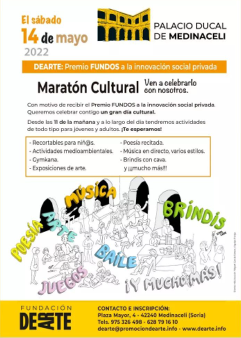 DEARTE celebra el premio FUNDOS con una marat&oacute;n cultural en Medinaceli | Imagen 1