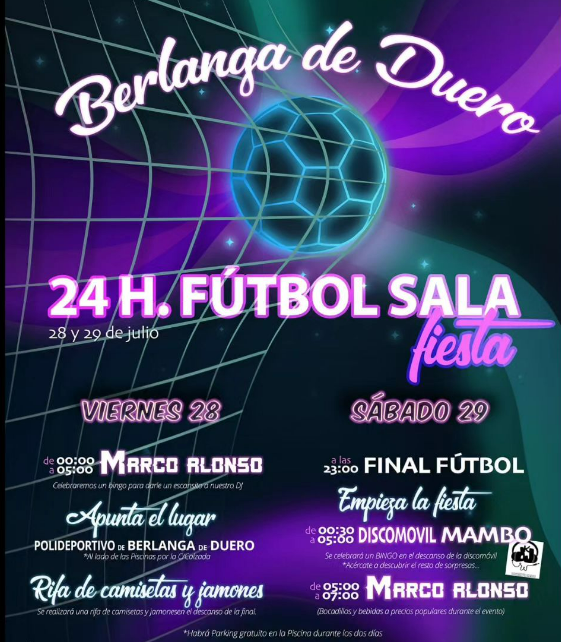 &Uacute;ltimos d&iacute;as para apuntarse en el 24H Futsal de Berlanga de Duero | Imagen 2