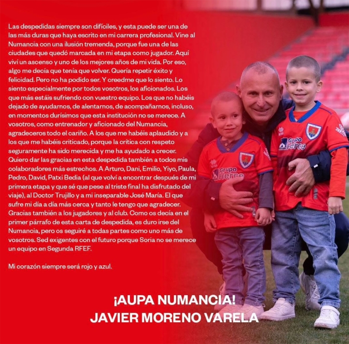 Javi Moreno en su despedida: &quot;Mi coraz&oacute;n siempre ser&aacute; rojo y azul&quot; | Imagen 1