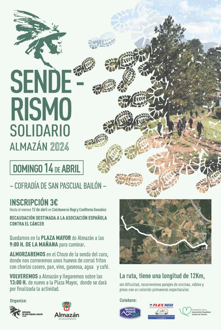 Almaz&aacute;n organiza un &lsquo;Senderismo Solidario&rsquo; en beneficio de AECC | Imagen 1