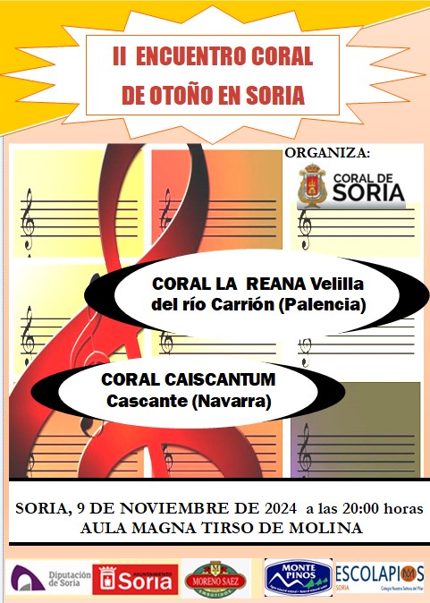 Este s&aacute;bado, encuentro coral en Soria | Imagen 1