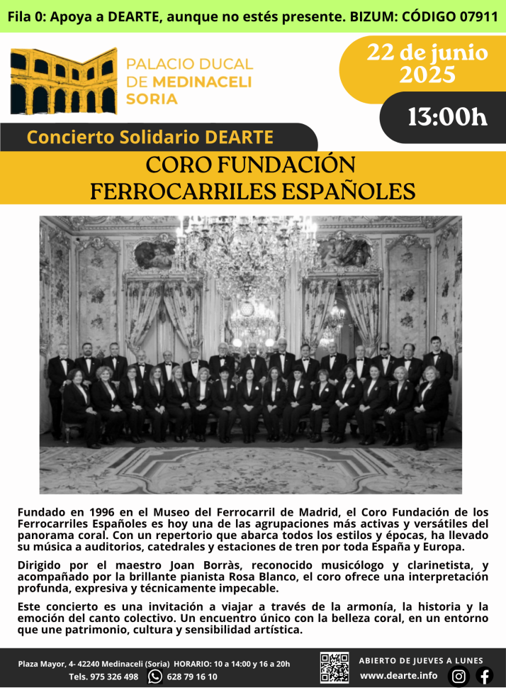 El Coro Fundaci&oacute;n de los Ferrocarriles Espa&ntilde;oles llega a Medinaceli este domingo | Imagen 1