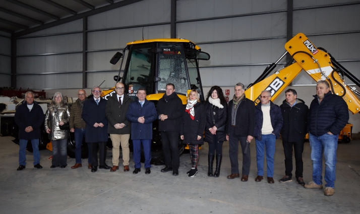 Una imagen de la visita del consejero de Presidencia a la mancuminidad Tierra de Campos-Pan-Lampreana. /Jta.