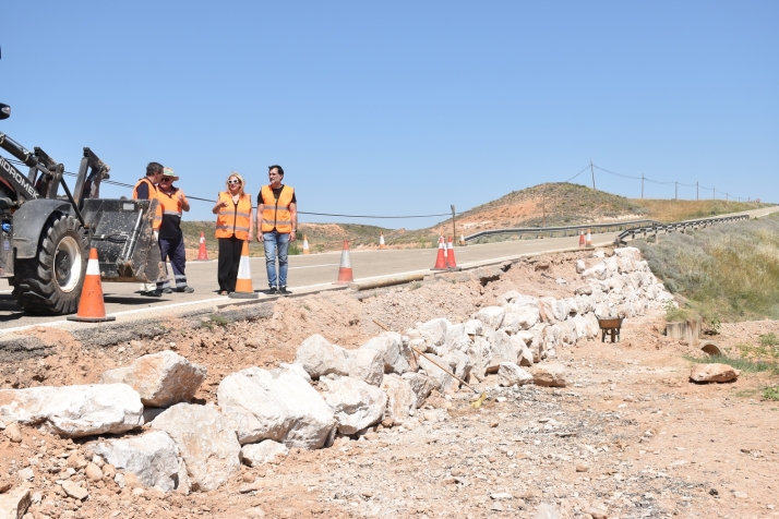 Foto 1 - Continúan las reparaciones en las carreteras de Soria afectadas por las inundaciones de julio