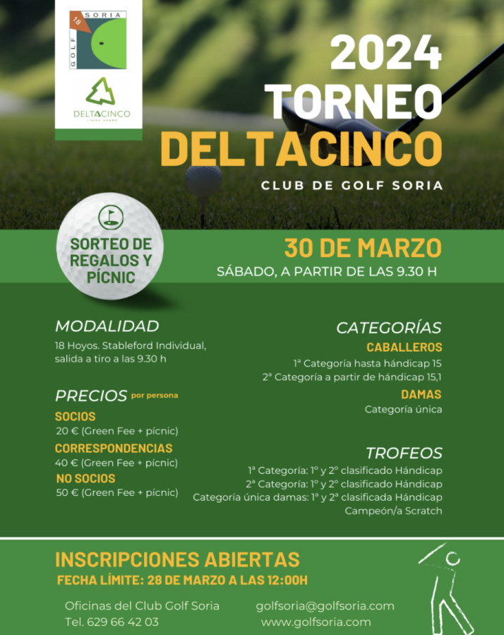 El d&iacute;a 30, el primer torneo de la temporada en el Club de Golf Soria | Imagen 1