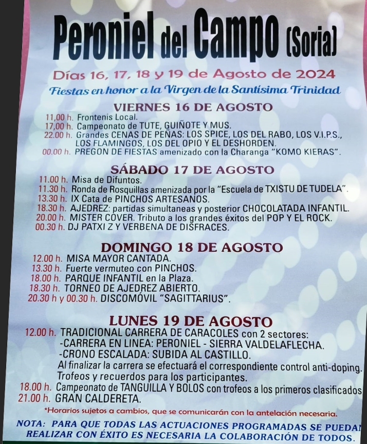 Peroniel del Campo celebra sus fiestas entre el viernes y el lunes | Imagen 1