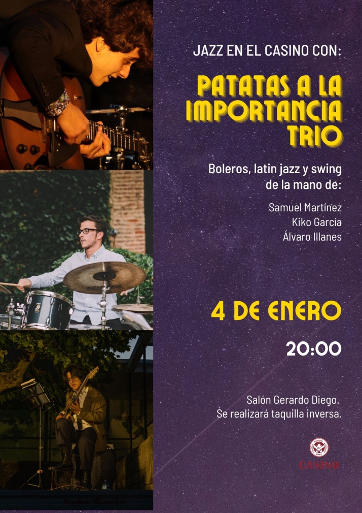 Jazz en el C&iacute;rculo Amistad Numancia con Patatas a la importancia tr&iacute;o | Imagen 1