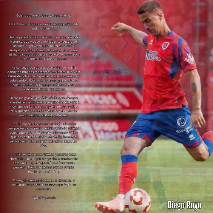 Diego Royo y Carlos Gonz&aacute;lez, dos nuevas bajas en el Numancia | Imagen 1