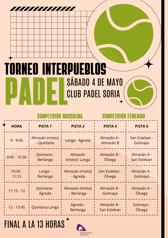Soria estrena su primer Torneo Interpueblos de p&aacute;del | Imagen 1