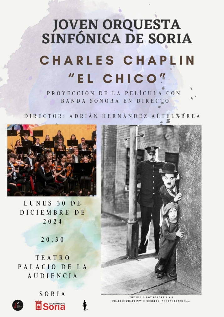 El concierto navide&ntilde;o de la JOSS interpretar&aacute; la banda sonora, en paralelo con la proyecci&oacute;n, de 'El Chico', de Chaplin | Imagen 1