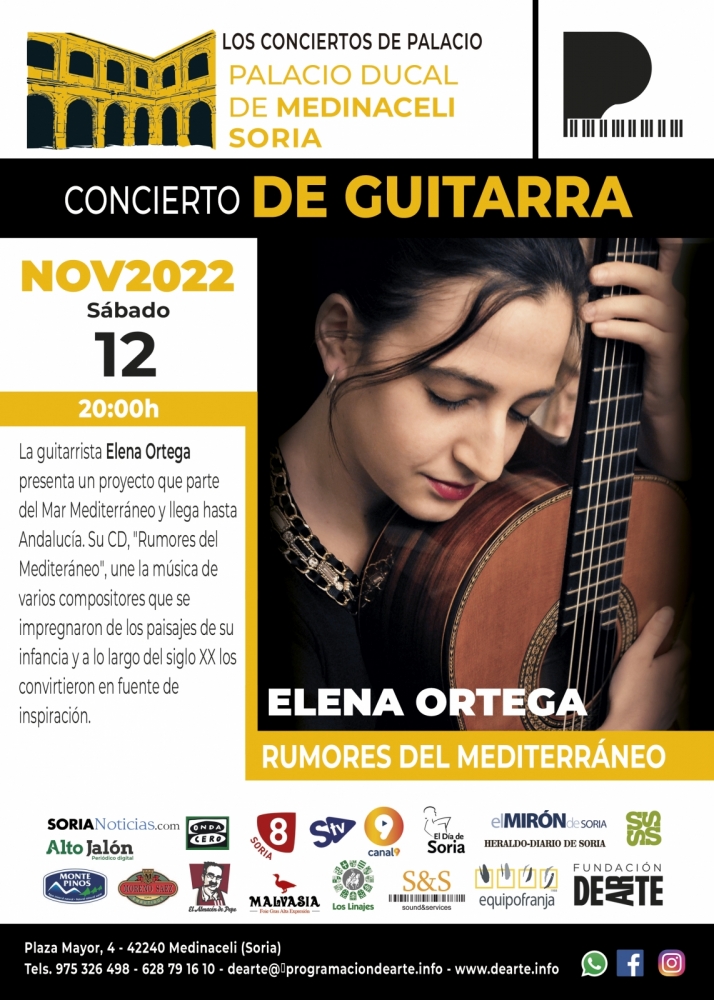 Los 'Rumores del Mediterr&aacute;neo' de la guitarrista Elena Ortega, protagonistas de los Conciertos del Palacio | Imagen 1
