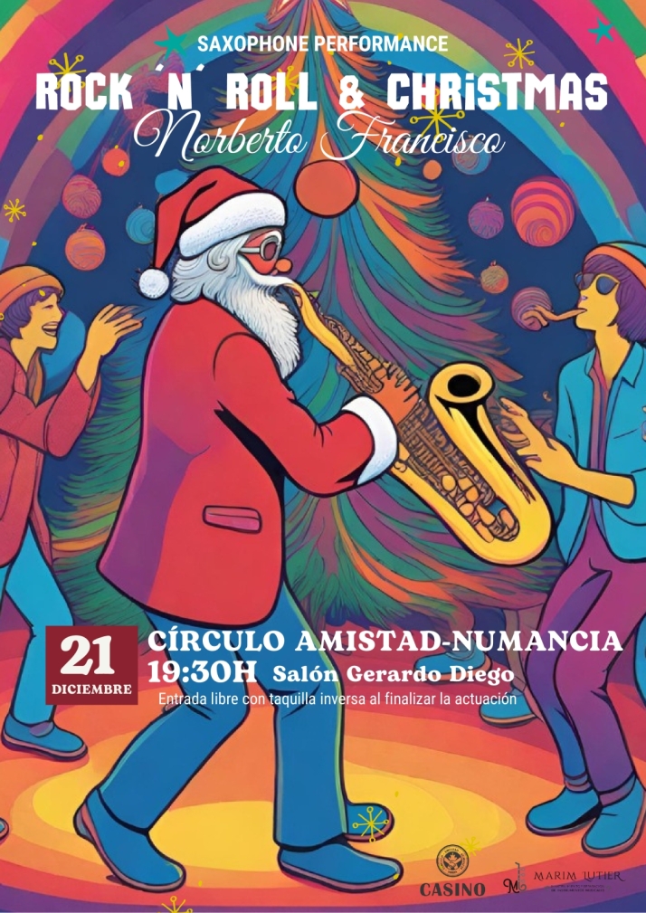 El saxofón de Norberto Francisco reinventa los villancicos clásicos en el Círculo Amistad Numancia | Imagen 1