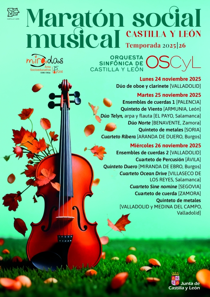 El Marat&oacute;n Social de la OSCyL ofrecer&aacute; en Soria 2 de los 22 conciertos previstos en Castilla y Le&oacute;n | Imagen 1