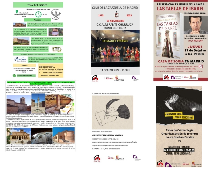 Programa sociocultural para octubre y noviembre de la Casa de Soria en Madrid | Imagen 2