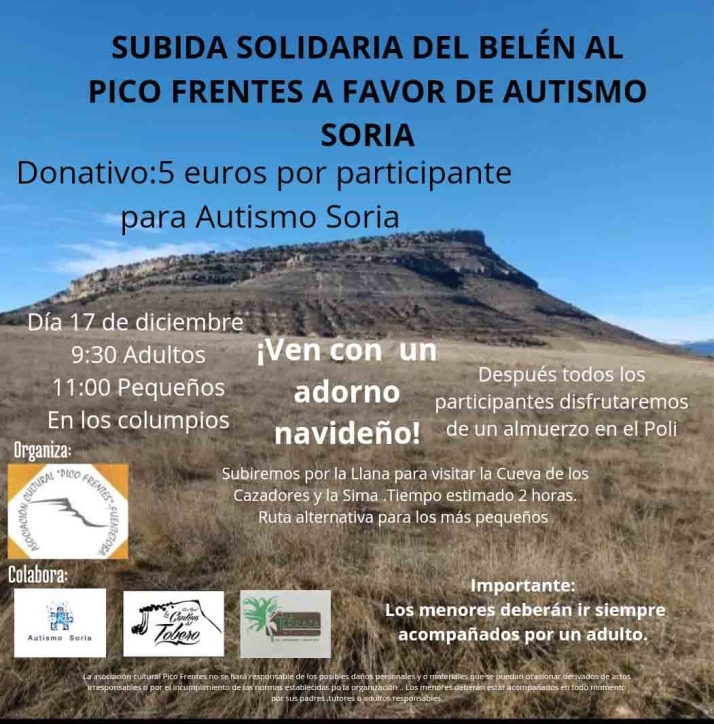 Subida solidaria el domingo al Pico Frentes en favor de Autismo Soria | Imagen 1