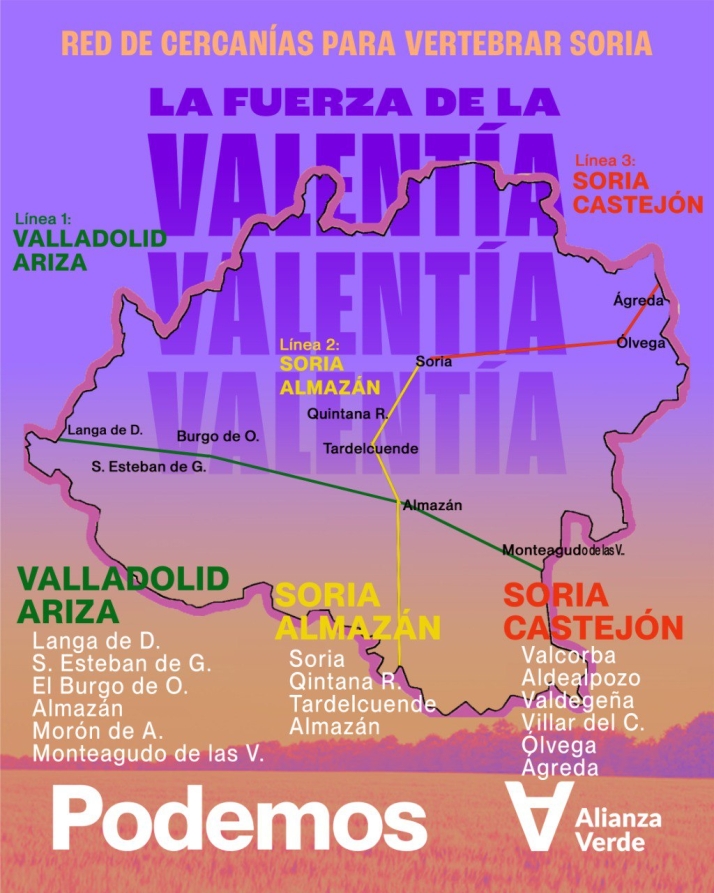 Trenes el&eacute;ctricos sin conductor: la apuesta de Podemos para Soria | Imagen 1