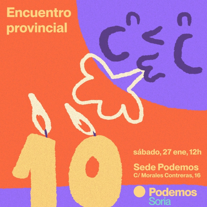 Podemos celebra este s&aacute;bado sus 10 a&ntilde;os de andadura en Soria | Imagen 1