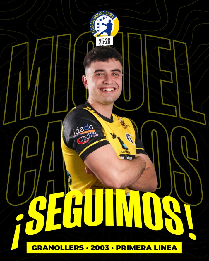 El BM Soria, suma y sigue: Campos seguir&aacute; de amarillo la temporada 2025-2026 | Imagen 1