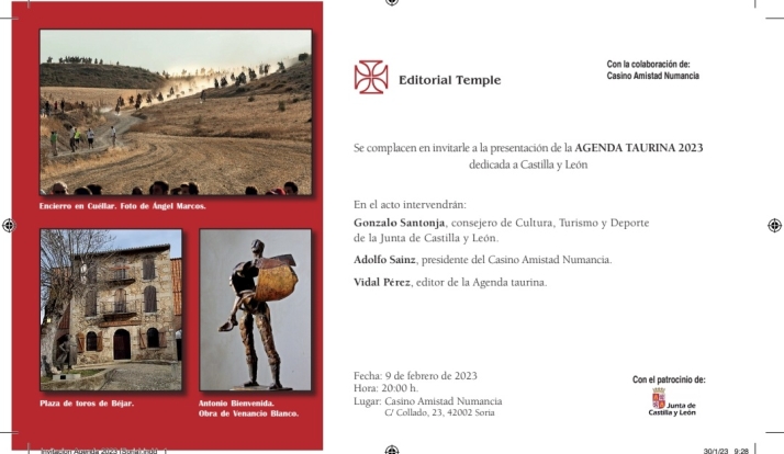 El consejero de Cultura presentar&aacute; en Soria la Agenda Taurina 2023 dedicada a Castilla y Le&oacute;n | Imagen 1