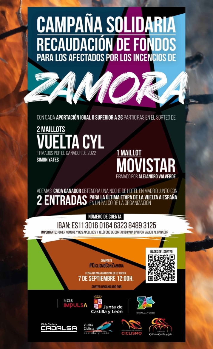 La Vuelta a Castilla y Le&oacute;n recaudar&aacute; fondos para los afectados por los incendios de Zamora | Imagen 1