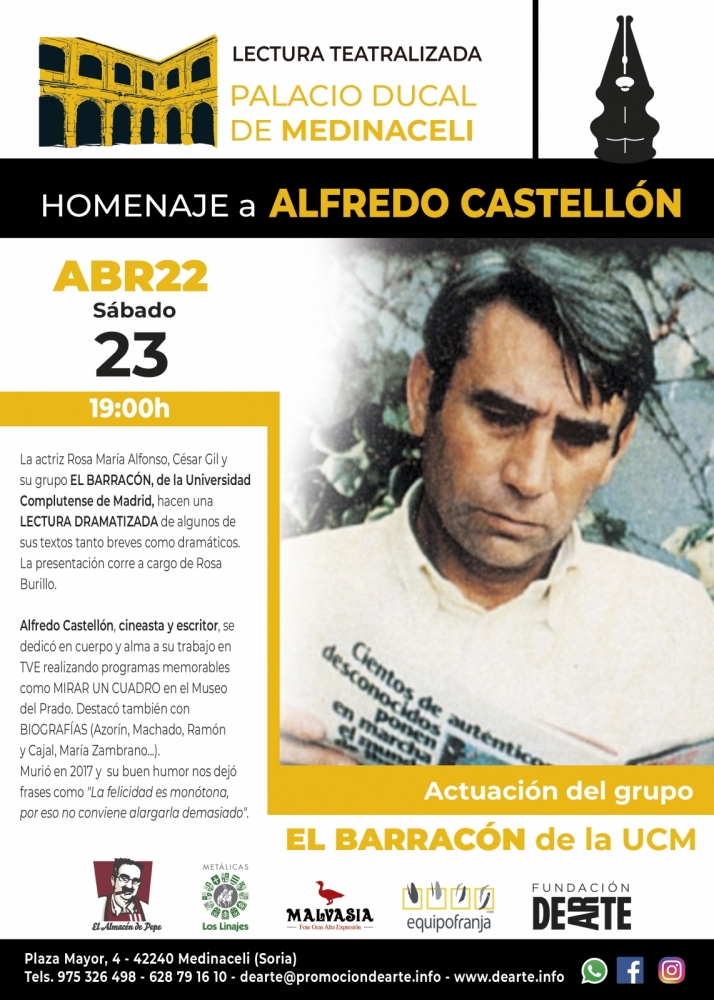 DEARTE homenajea el s&aacute;bado a Alfredo Castell&oacute;n, pionero de RTVE | Imagen 1