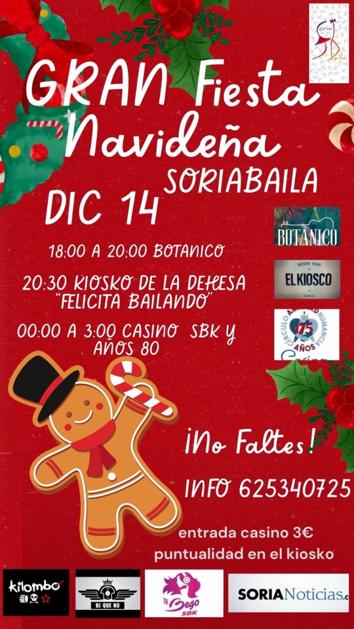 El s&aacute;bado 14, fiesta navide&ntilde;a de Soriabaila | Imagen 1