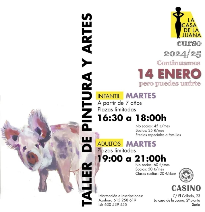 Abierta la inscricpi&oacute;n para talleres art&iacute;sticos en el Casino | Imagen 1