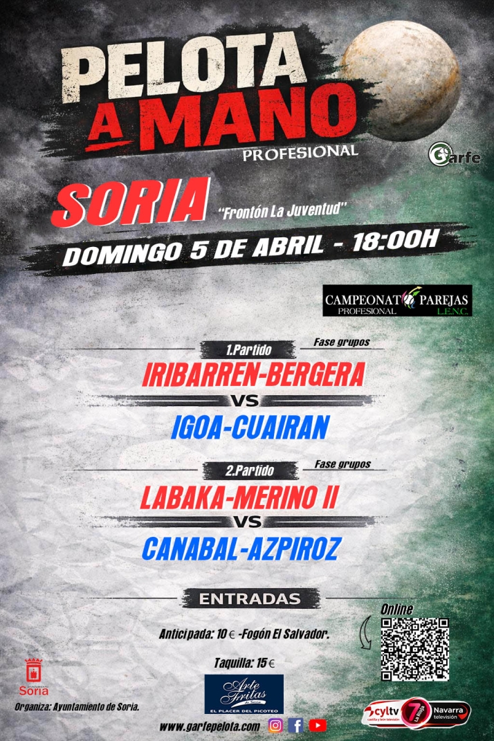 Las mejores parejas de pelota mano se volver&aacute;n a enfrentar en Soria en el Campeonato LENC | Imagen 1