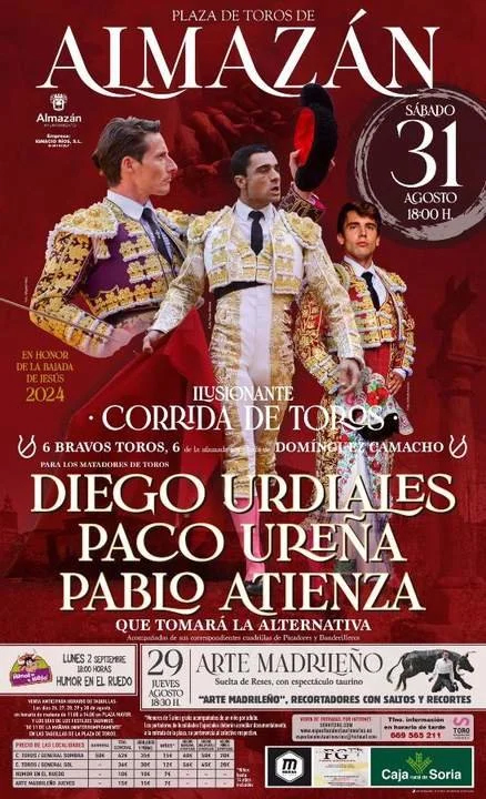 Ambicioso cartel, con alternativa incluida, para los toros de La Bajada en Almaz&aacute;n | Imagen 1