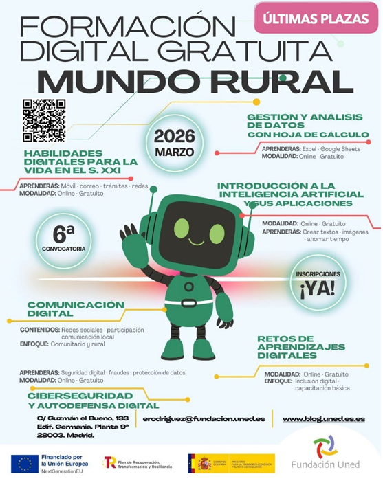 El reto digital rural de la UNED llega a su fin con nuevas plazas formativas | Imagen 1