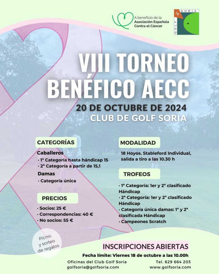 Abren las inscripciones para el torneo ben&eacute;fico de la AECC de golf | Imagen 1