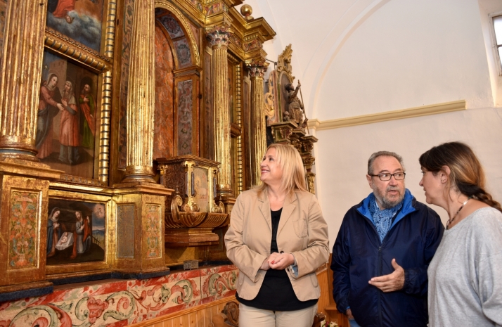 Foto 1 - Villálvaro da por concluidas las obras de restauración del retablo mayor de San Mamés