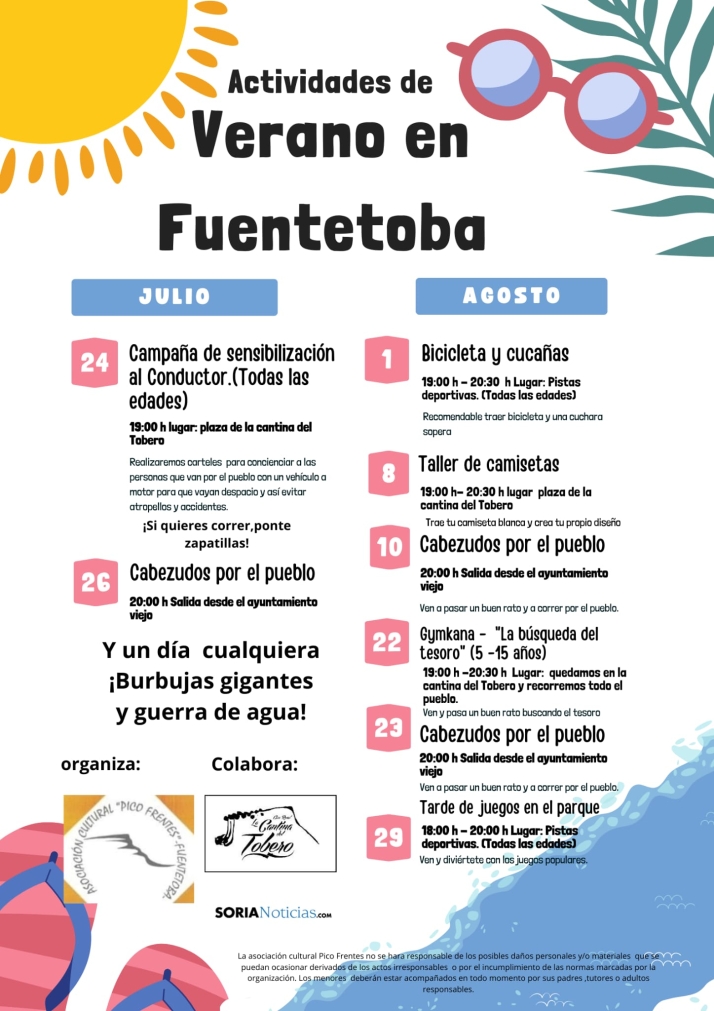 Programa de actividades de verano en Fuentetoba | Imagen 1