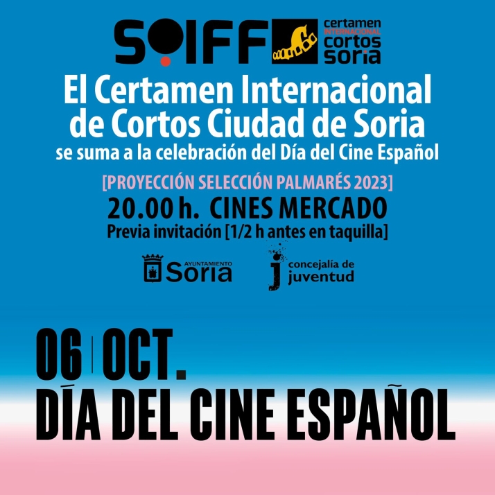 El Festival de Cortos de Soria celebrar&aacute; el D&iacute;a del Cine Espa&ntilde;ol con la proyecci&oacute;n del Palmar&eacute;s 2023 | Imagen 1