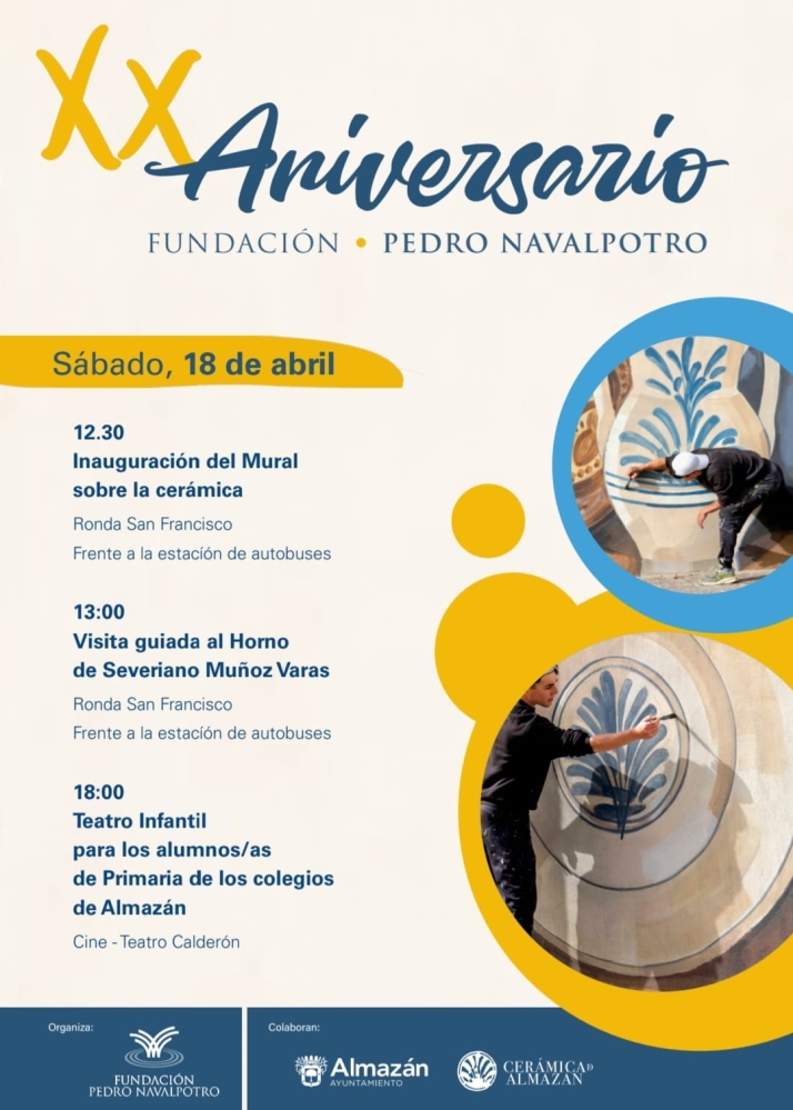 De la arcilla al arte urbano: Almaz&aacute;n inaugura un mural de 30 metros sobre su tradici&oacute;n cer&aacute;mica | Imagen 1