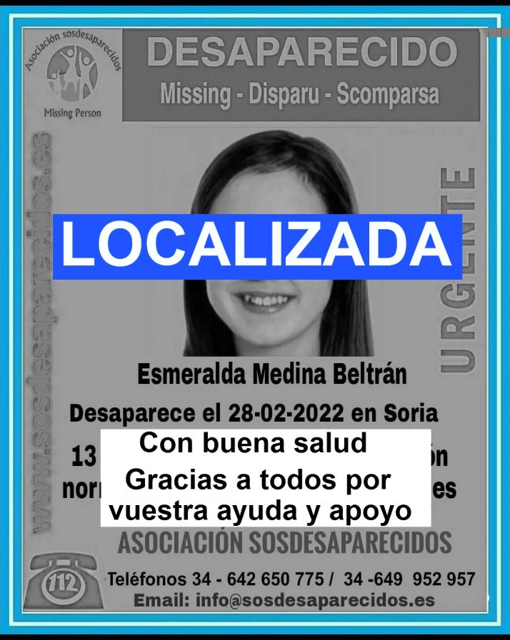 Localizan en buen estado a la menor desaparecida en Soria | Imagen 1