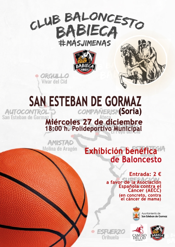 Exhibici&oacute;n ben&eacute;fica de baloncesto en San Esteban con una especial menci&oacute;n al Camino del Cid | Imagen 1