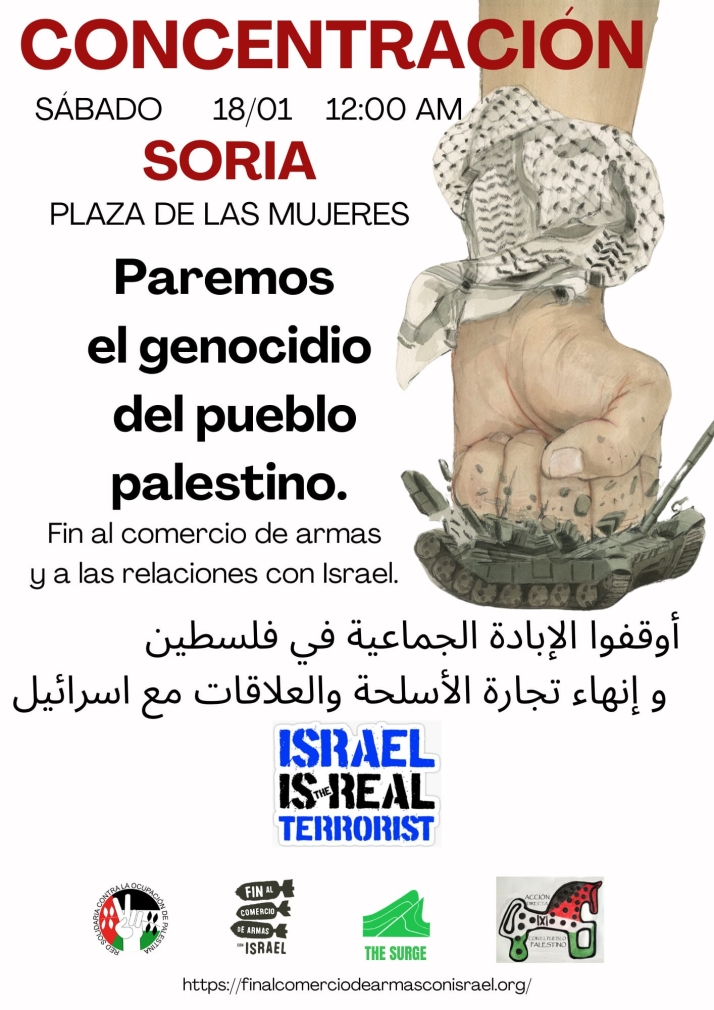 Convocada una concentración en apoyo del pueblo palestino en Soria | Imagen 1