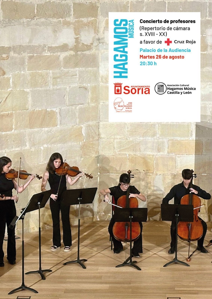 Soria acoge un concierto ben&eacute;fico por Cruz Roja en el marco del IX Curso &ldquo;Hagamos M&uacute;sica&rdquo; | Imagen 1