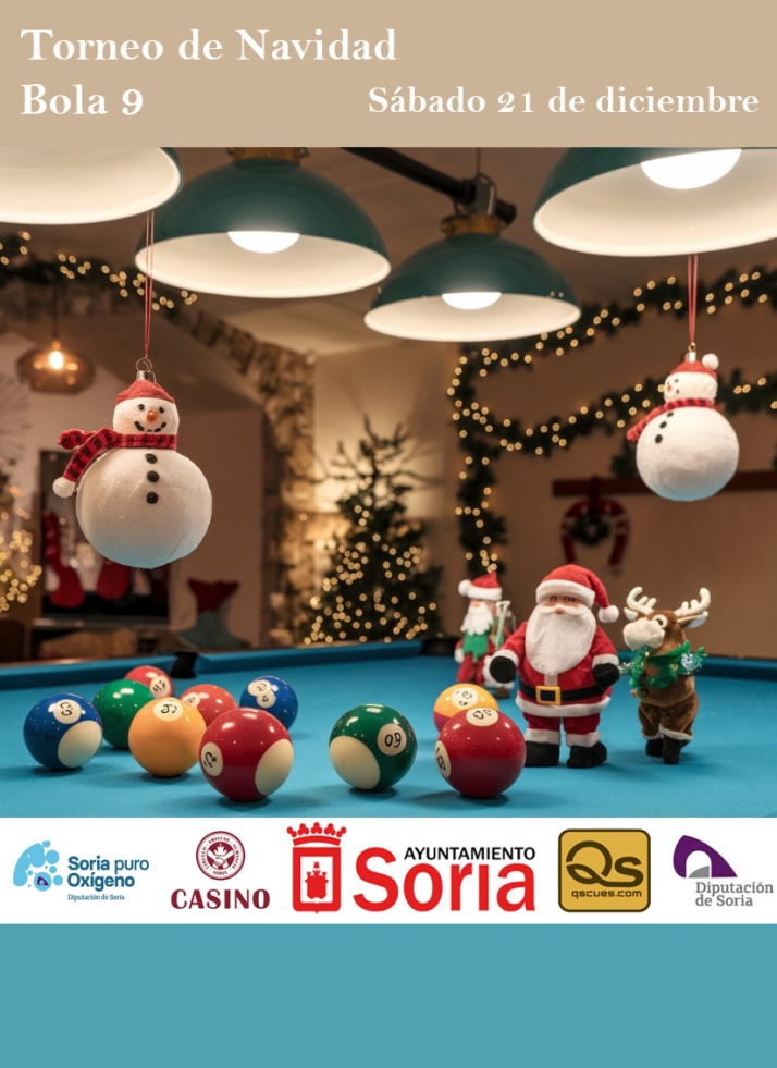 Soria acoger&aacute; este s&aacute;bado un interesante Open de Navidad de Pool | Imagen 1